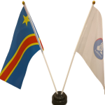 2 Mini Desktop flag with stand