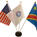 3 Mini Desktop flag with stand
